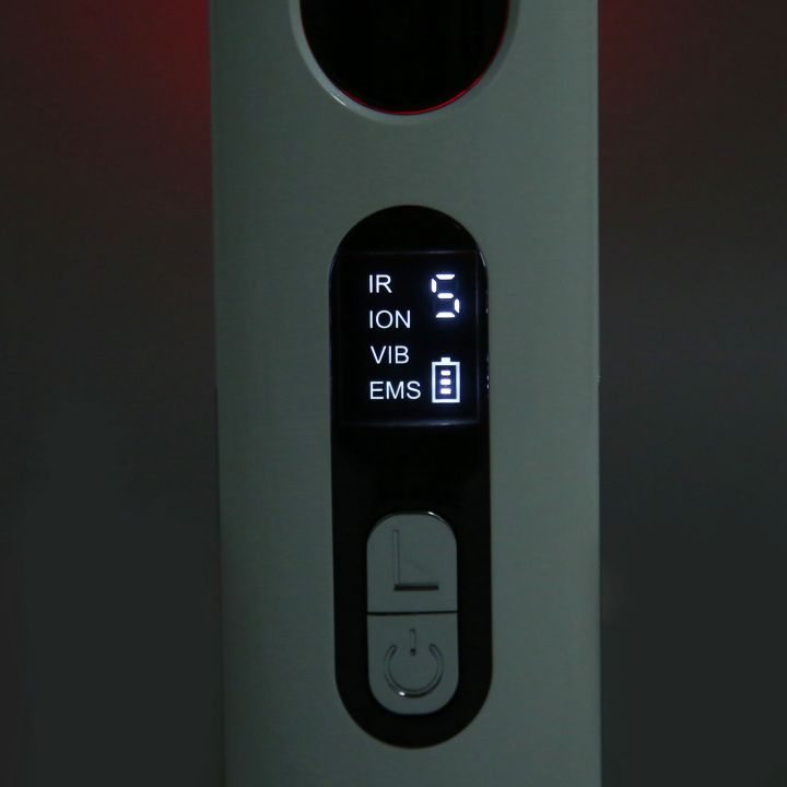 applicator-หนังศีรษะนวดหวีส่งเสริมการเผาผลาญอาหารการสั่นสะเทือนความถี่สูงไฟ-led-สีแดงหวีเจริญเติบโตของผมไฟฟ้าสำหรับใช้ในบ้าน
