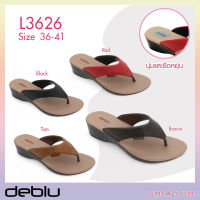 L3626 รองเท้าแตะ หญิง แบบสวม แบบหนีบ deblu เดอบลู นุ่มนิ่ม เพื่อสุขภาพ น้ำหนักเบา ของแท้ 100%