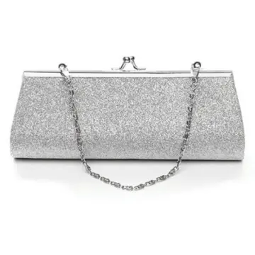 White deals glitter purse