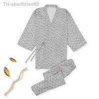 ✎☌✤ 2023 estilo japonês yukata robe para os homens puro algodão respirável primavera verão quimono pijamas homewear vintage 2 pçs conjunto