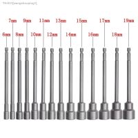 ♝ 150mm Long 6mm-19mm Hexagon Nut Driver Drill Bit Socket Wrench Extension Sleeve Nozzles Adapter For Pneumatic Electric Screwdriv