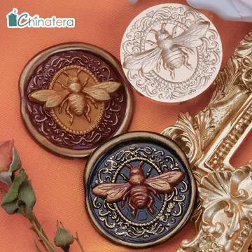 lovely Natural Bee Wax Stamp Exquisite Paint wood handle,DIY