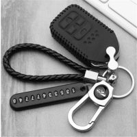 ☏▧❅ Leather car key case key cover For Honda Civic Accord CRV Pilot HRV CXV Agreement Jade Crider Odyssey STEPWGN Elysion MPV new