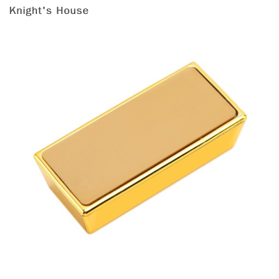 Knights House พลาสติกปลอมทอง Bullion จำลองอิฐทองปลอมระยิบระยับทองบาร์กระดาษประตูหยุดภาพยนตร์ PROP Novelty ของขวัญ