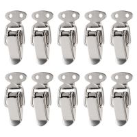 10Pcs Cabinet Spring Loaded Iron Straight Loop Toggle Latch 45Mm Length