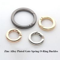 OKDEALS 3ชิ้นสีดำทองเงินสปริง O-Ring Buckles รูปรอบโลหะผสมสังกะสีคาราบิเนอร์คุณภาพสูง18/38มม. กระเป๋าคาดเอวกระเป๋าถือกระเป๋าเงินกระดุมกลัด