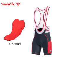 Santic Professional ขี่จักรยานกางเกงขาสั้นผู้ชายฤดูร้อน4D กระเป๋าเบาะ MTB จักรยานกางเกงขาสั้นผู้ชายกางเกง K7MC028