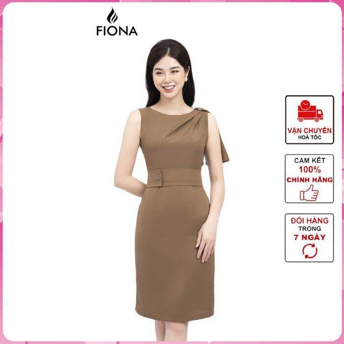 Đầm Suông Thiết Kế Công Sở FIONA, Đầm Nữ Dáng Ôm Nơ Lệch Vai Thanh ...