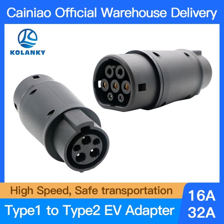 Type1 To Type 2 EV Charger Adaptor SAE J1772 Connector Type 2 To Type 1 ...