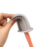 Silicone Soft Toilet Brush Creative Portable Bathroom Cleaning Tools ecoco With Bracket Punch-Free Wall-Mounted WC Accessories