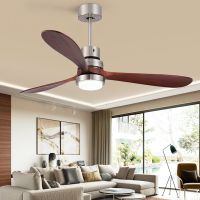 Classic Oirgal Wooden Ceiling fan Reversiable DC Motor Ceiling fan suitable for Winter and Summer Support 110V-220V Exhaust Fans