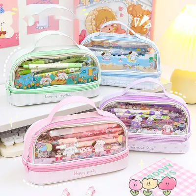 Cute Stationery Box Waterproof Pencil Case Portable Pencil Case Large Capacity Pencil Case Elementary School Pencil Case Student Stationery Box