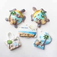 Cape Verde Travelling Souvenirs Fridge Magnets Cute Turtle Manetic Stickers for Message Board Kawaii Gifts Crative Home Decor Wall Stickers Decals