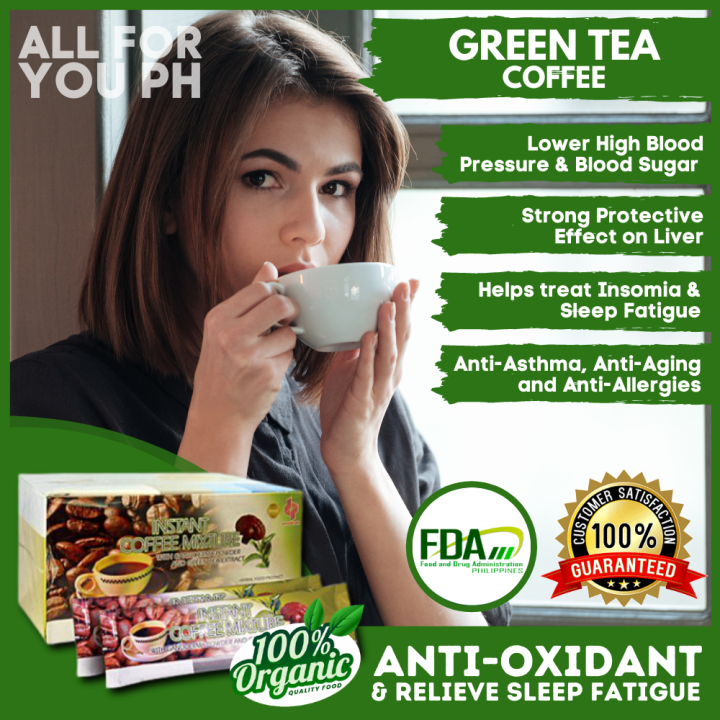 DYNAPHARM INSTANT COFFEE WITH GANODERMA POWDER AND GREEN TEA EXTRACT