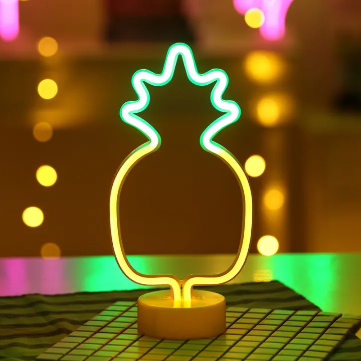Pineapple LED Neon Light Sign, Room Light Pineapple Neon Sign with