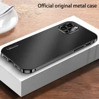 【CW】 Luxury Metal iPhone 14 13 12 Shockproof Matte aluminium alloy ultrathin Cover Funda for