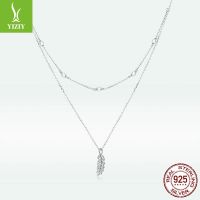 [COD] Ziyun New Platinum-plated Ear Layer Necklace Fashion s925 Beads Clavicle Chain BSN208