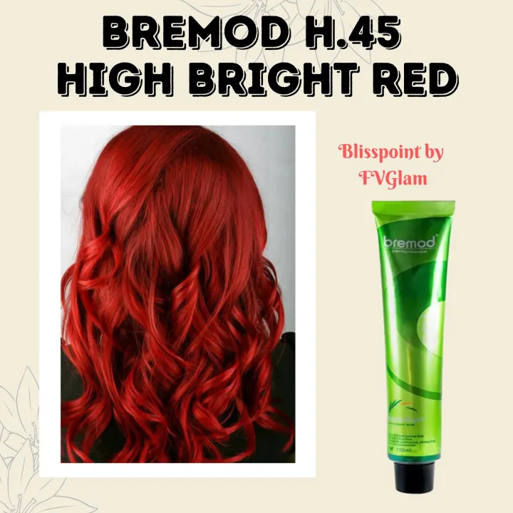 Bliss Point  High Bright Red Bremod Performance Hair Color 100ML TUBE |  Lazada PH