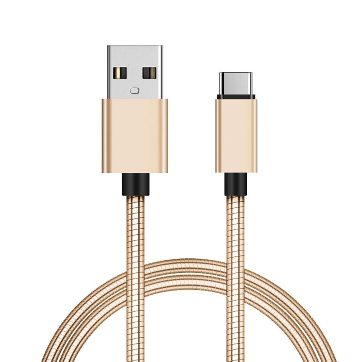 6ft-ซิงค์โลหะ-usb-type-c-โทรศัพท์สายสายสปริงข้อมูลสำหรับชาร์จโลหะเครื่องชาร์จ-usb-รวดเร็วไอโฟนโทรศัพท์มือถือ