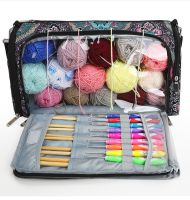 ♀ Wool Crochet Hooks Set Beginner Handmade Crafts Knitting Crochet Hooks Needle Yarn Wools Storage Bag DIY Sewing (Just Bag)