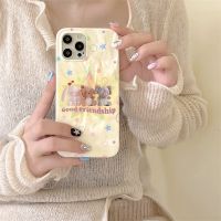 ins Cute Animal Printed Phone Case For iPhone 14 13 12 11 Pro Max Silicone Protector Cover For iPhone 14Pro Lovely Soft Funda