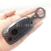 gfhsdfgg Carbon Abs Key Case for Fiat Tipo 3button Car Key Cover for Fiat Tipo 2018 2020 Flip Folding Holder Keychain Accessories