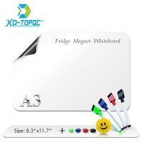 A3 Whiteboard 12 x 17 Flexible Fridge Magnets Waterproof Kids White Drawing Board Message Magnetic Refrigerator Boards FM05