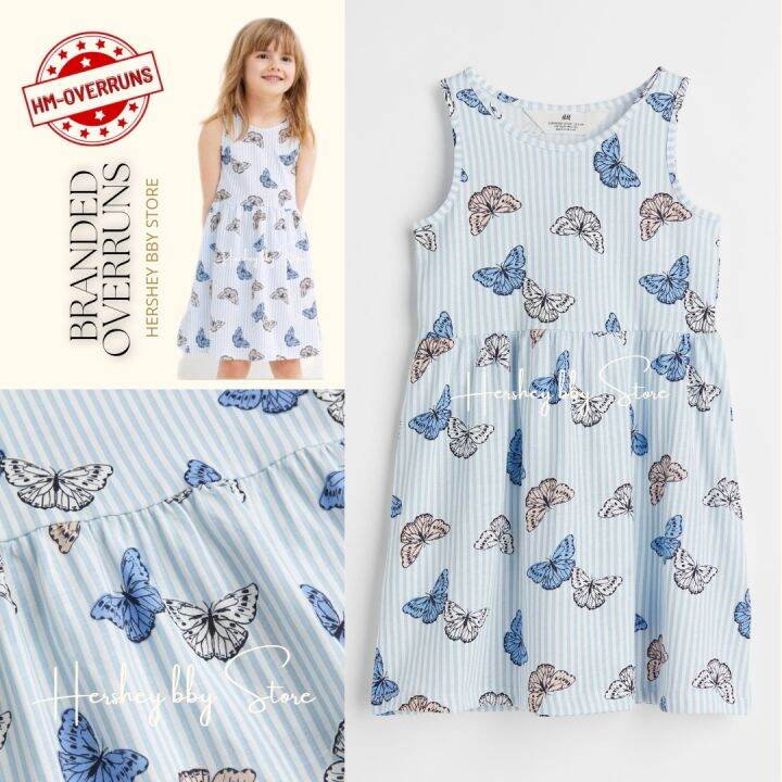 HM Baby Blue/Butterflies Kids Dress Branded and Authentic Lazada PH