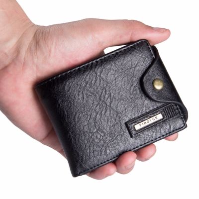 New Mens Small Wallet Vintage Multifunction Purse With Coin Pocket Mini Brand Male PU Leather Card Money Bag