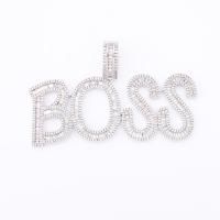 Custom Name Baguette Iced Out Chain Letters Pendants Necklaces Mens Charms Zircon Hip Hop Jewelry With Gold Silver Tennis Chain