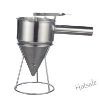 【Ready Stock】 ❅✶✕ E05 【Biho】Pancake Dispenser Cupcake DIY Making Dessert Funnels Separator with Stand Holder Strainer Kitchen Baking for Bakery Restaurant