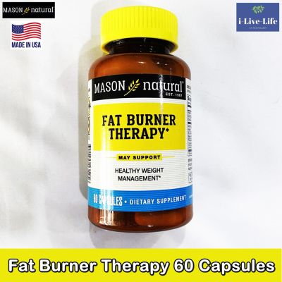 30% OFF ราคา Sale!!! EXP.03/2024 Fat Burner Therapy 60 Capsules - Mason Natural