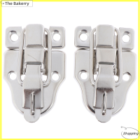 [The Bakerry] 2pcs เครื่องประดับหน้าอกกล่องโบราณโลหะหัวเข็มขัดกระเป๋ากรณีสลับล็อคกลอน