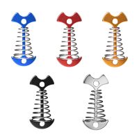 5PCS Spring Fishbone Deck Pegs Tent Stakes Awning Anchor Wind Rope Buckle with Carabiner Deck Fixed Nails Camping Tent Hooks