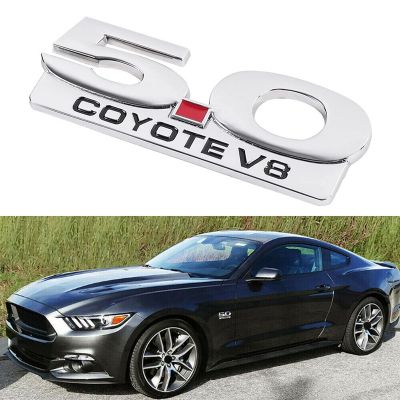 5.0 Coyote V8 Emblem for 11-14 Ford Mustang F150 F250 F350 Chrome Side Body Fender Emblems Decal Sticker Badge Nameplate