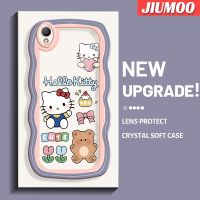 เคส JIUMOO สำหรับ OPPO A37 A37F NEO 9เคสลาย Hello Kitty แฟชั่นขอบคลื่นเคสโทรศัพท์แบบใสง่ายลายการ์ตูนเลนส์กล้องถ่ายรูปกันกระแทกเคสนิ่มเคสใสซิลิโคน