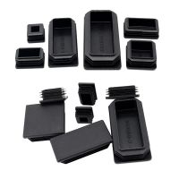 10Pcs Black Plastic Steel rectangular pipe plug Furniture Leg plug Anti Slip Feet Protector Pad Plastic square tube cap plug cap