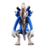 Deluxe Midnight Lycanroc Shiny Version Plush Toy Blue Color Wolwerock Soft Dolls Peluche 32 cm