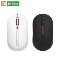 Mijia MIIIW Wireless Mute Mouse ปิดเสียงไร้สาย,ปรับ DPI ได้หลายระดับ,ความรู้สึกสบายมือเมาส์สีดำสีขาว