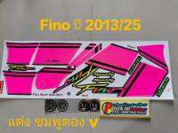 สติ๊กเกอร์ ฟีโน่ FINO สีชมพู ลายแต่ง ปี 2013 รุ่น 25