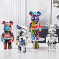 bearbrick statue Bear Statues and Sculptures Figure Ornaments Nordic Room home Decor Figurines for Interior christmas decoration