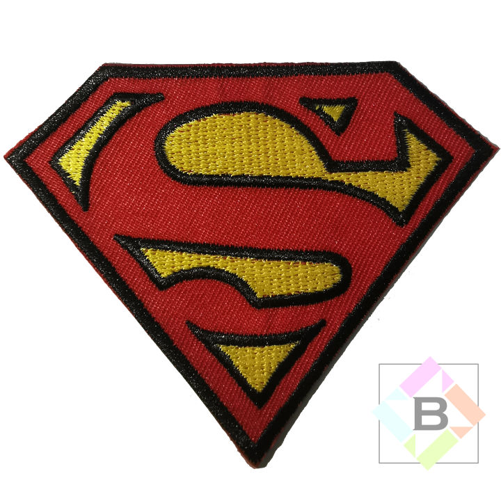 ตัวติดเสื้อ-ตัวรีดเสื้อ-อาร์ม-armpatch-งานปักผ้า-superman-logo-ซูปเปอร์แมน-b010-1