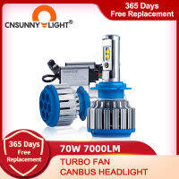 CNSUNNYLIGHT Car Headlight H7 H4 LED H8H11 HB39005 HB49006 H1 H3 9012 H13 9004 9007 70W 7000lm Auto Bulb Headlamp 6000K Light