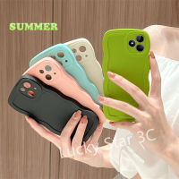 เคสโทรศัพท์ลดราคาสำหรับ Realme C53 C51 NFC Phone Case เคสโทรศัพท์ซิลิโคนนิ่ม ป้องกันลายนิ้วมือเคสป้องกันสีลูกอมลายคลื่น