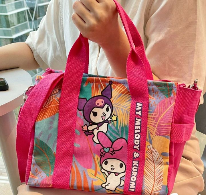กระเป๋าสะพาย-กระเป๋าผ้า-ซานริโอ-sanrio-kitty-kuromi-my-melody