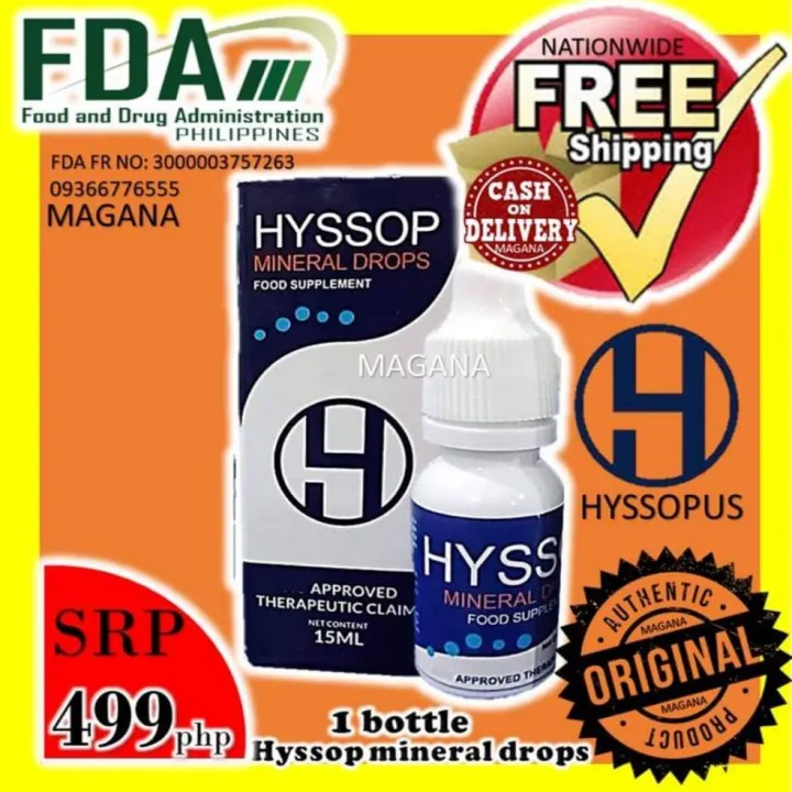 HYSSOP MINERAL DROPS FOR EYES NOSE EARS MOUTH TONGUE AND USE AS FOOD