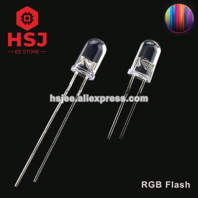 【CC】 50pcs 5mm Fast / Slow Flashing Color Emitting Diode Round Transparent Type