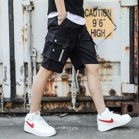 COD SDFERTREWWE Summer Twill Shorts Men Korean Version Straight Trendy Versatile Casual Sports Pants Mens Student Overalls Hong Kong Style Street Wear Boys Half