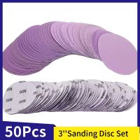 50Pieces 75mm Sandpaper 3 Inch Sanding Discs Wet Dry Hook and Loop 800-10000 Grits for Automotive Metal Mirror Jewelry Polishing Power Sanders