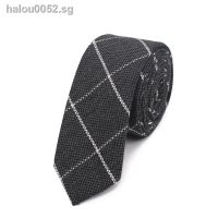 ✒✿Ready stock✿ necktie Tie Men Formal business cotton 6cm narrow black dark gray light gray shirt with hand